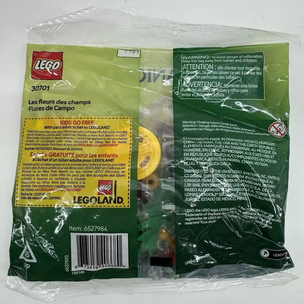 Lego 30701 Botanicals 2025 Field Flowers Set Dandelion 77 Pieces Building New - Picture 3 of 4